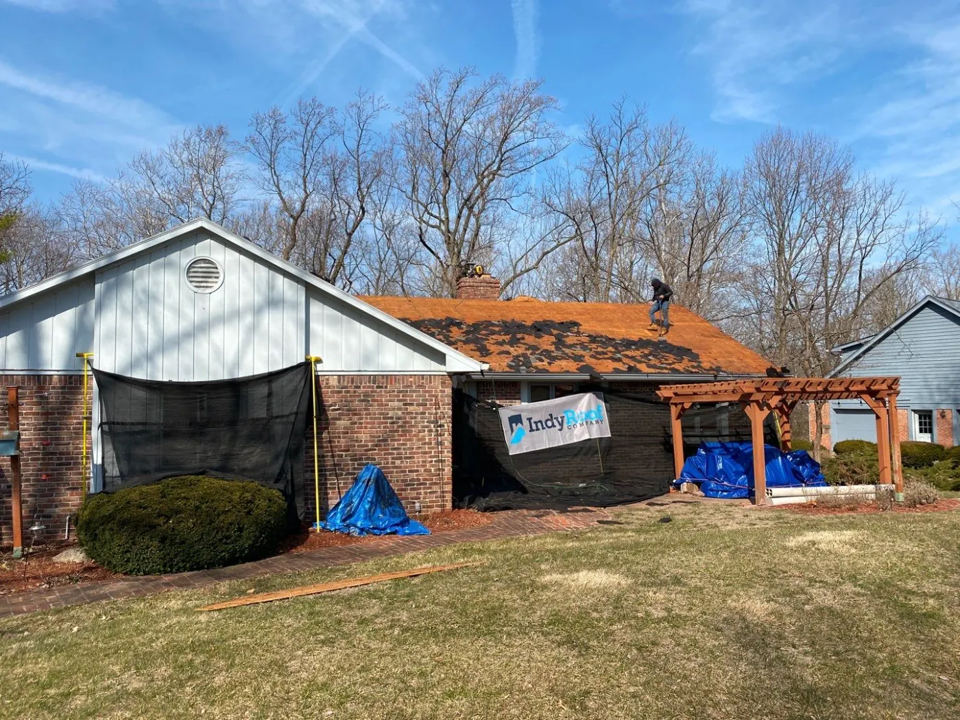 Storm-damaged siding documented in Pleasant Creek